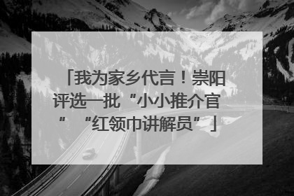 我为家乡代言！崇阳评选一批“小小推介官”“红领巾讲解员”