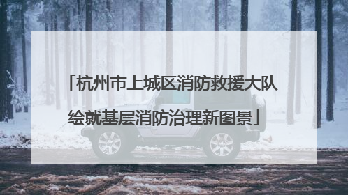 杭州市上城区消防救援大队绘就基层消防治理新图景