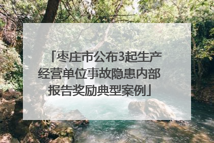 枣庄市公布3起生产经营单位事故隐患内部报告奖励典型案例