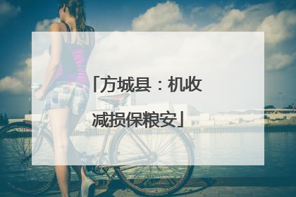 方城县：机收减损保粮安