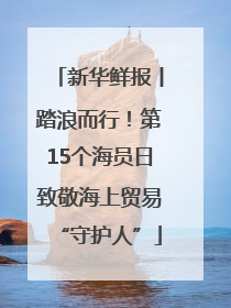 新华鲜报丨踏浪而行！第15个海员日致敬海上贸易“守护人”