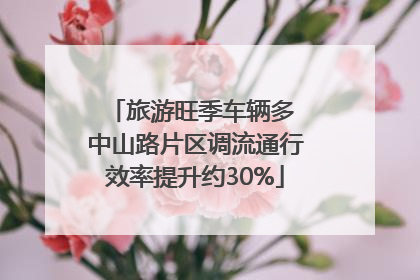 旅游旺季车辆多 中山路片区调流通行效率提升约30%