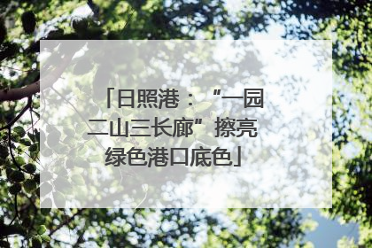 日照港：“一园二山三长廊”擦亮绿色港口底色