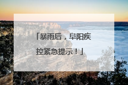 暴雨后，阜阳疾控紧急提示！