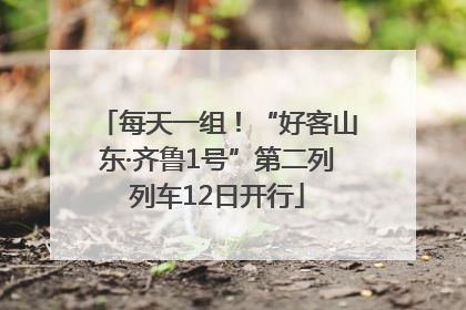 每天一组！“好客山东·齐鲁1号”第二列列车12日开行