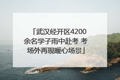 武汉经开区4200余名学子雨中赴考 考场外再现暖心场景