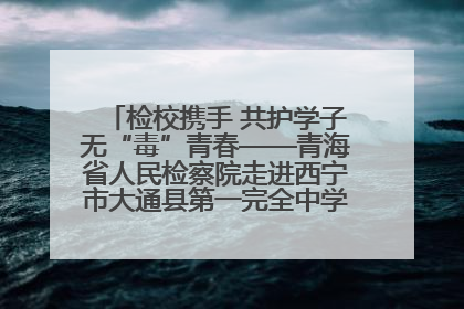 检校携手 共护学子无“毒”青春——青海省人民检察院走进西宁市大通县第一完全中学开展禁毒宣传侧记