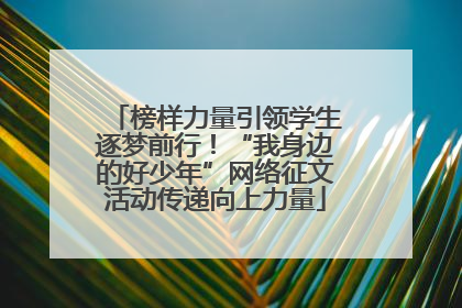 榜样力量引领学生逐梦前行！“我身边的好少年”网络征文活动传递向上力量