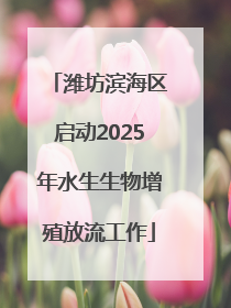 潍坊滨海区启动2025年水生生物增殖放流工作