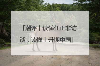 潮评丨读懂任正非访谈，读懂上升期中国
