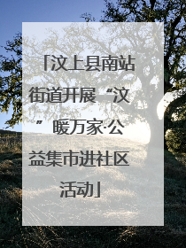 汶上县南站街道开展“汶”暖万家·公益集市进社区活动