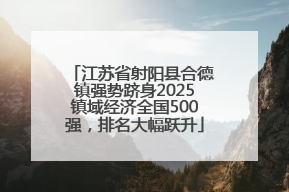 江苏省射阳县合德镇强势跻身2025镇域经济全国500强，排名大幅跃升