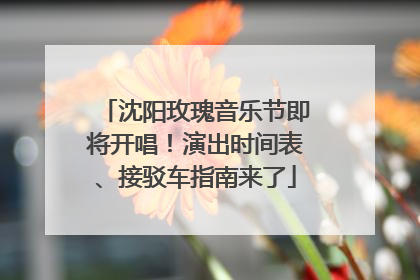 沈阳玫瑰音乐节即将开唱！演出时间表、接驳车指南来了