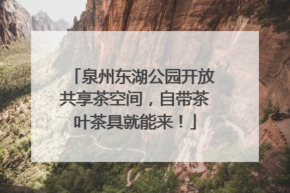 泉州东湖公园开放共享茶空间，自带茶叶茶具就能来！