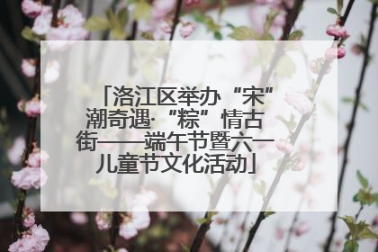 洛江区举办“宋”潮奇遇·“粽”情古街——端午节暨六一儿童节文化活动