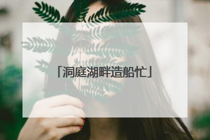 洞庭湖畔造船忙