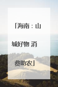 海南：山城好物 消费助农