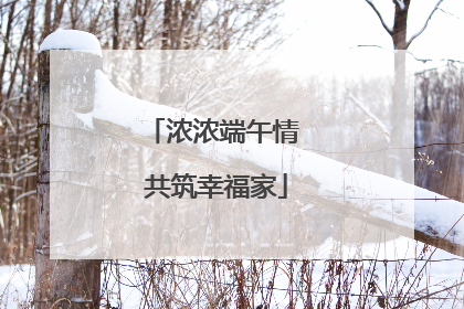 浓浓端午情 共筑幸福家