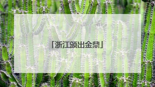 浙江颁出金鼎