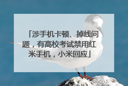 涉手机卡顿、掉线问题，有高校考试禁用红米手机，小米回应