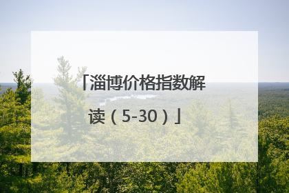 淄博价格指数解读（5-30）