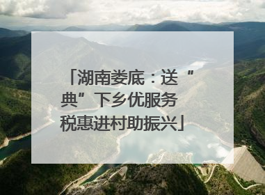 湖南娄底：送“典”下乡优服务 税惠进村助振兴