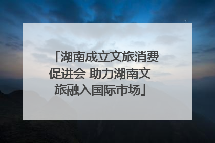 湖南成立文旅消费促进会 助力湖南文旅融入国际市场