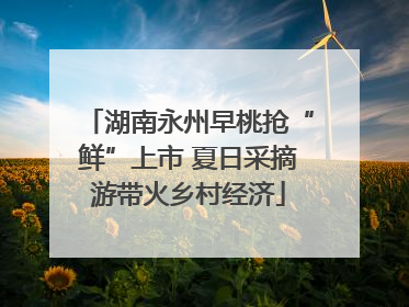 湖南永州早桃抢“鲜”上市 夏日采摘游带火乡村经济