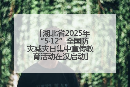 湖北省2025年“5·12”全国防灾减灾日集中宣传教育活动在汉启动