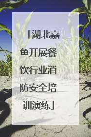湖北嘉鱼开展餐饮行业消防安全培训演练