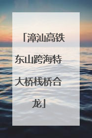 漳汕高铁东山跨海特大桥栈桥合龙