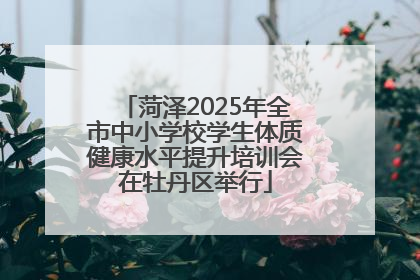 菏泽2025年全市中小学校学生体质健康水平提升培训会在牡丹区举行