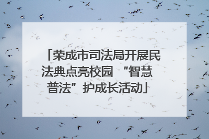 荣成市司法局开展民法典点亮校园 “智慧普法”护成长活动