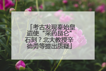 考古发现秦始皇遣使“采药昆仑”石刻？北大教授辛德勇等提出质疑