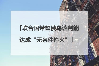 联合国希望俄乌谈判能达成“无条件停火”
