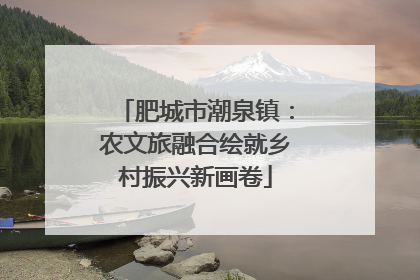 肥城市潮泉镇：农文旅融合绘就乡村振兴新画卷