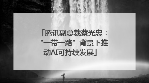 腾讯副总裁蔡光忠：“一带一路”背景下推动AI可持续发展