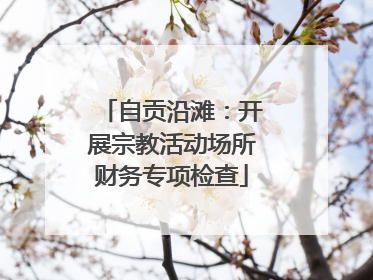 自贡沿滩：开展宗教活动场所财务专项检查