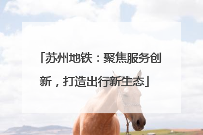 苏州地铁：聚焦服务创新，打造出行新生态