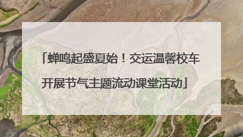 蝉鸣起盛夏始！交运温馨校车开展节气主题流动课堂活动