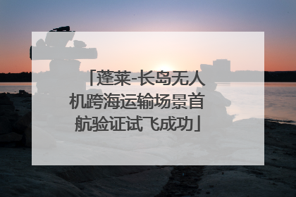 蓬莱-长岛无人机跨海运输场景首航验证试飞成功
