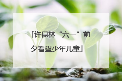 许昆林“六一”前夕看望少年儿童
