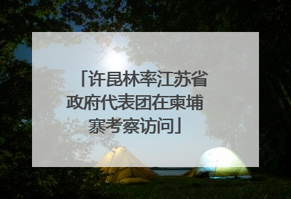 许昆林率江苏省政府代表团在柬埔寨考察访问