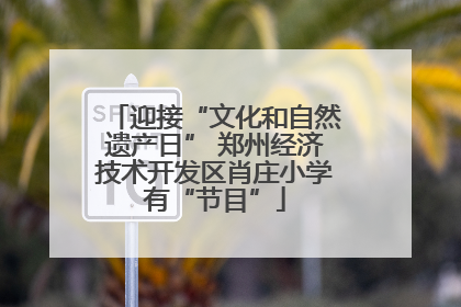 迎接“文化和自然遗产日” 郑州经济技术开发区肖庄小学有“节目”