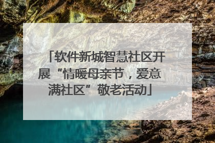 软件新城智慧社区开展“情暖母亲节，爱意满社区”敬老活动