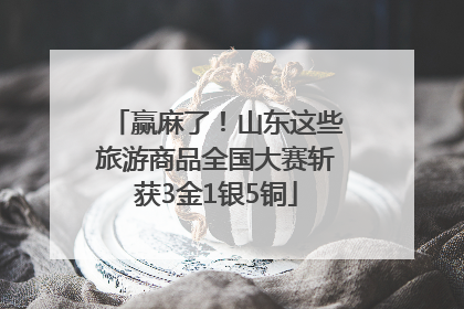 赢麻了！山东这些旅游商品全国大赛斩获3金1银5铜
