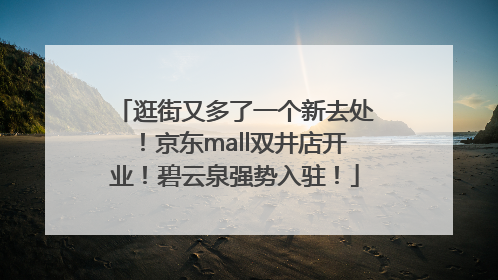 逛街又多了一个新去处！京东mall双井店开业！碧云泉强势入驻！