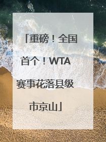 重磅！全国首个！WTA赛事花落县级市京山