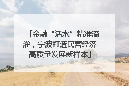 金融“活水”精准滴灌，宁波打造民营经济高质量发展新样本