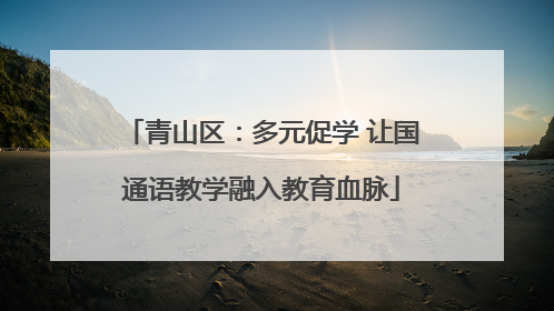 青山区：多元促学 让国通语教学融入教育血脉